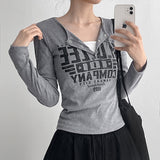 ロングスリーブ バージョン 💛 ニューピン リブド スナップ ロングスリーブ ティーシャツ(4 colors)