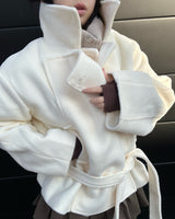 [안감누빔] Caramel double short coat