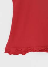 [MADE] Forpoon Frill Henley Neck Sleeveless Top