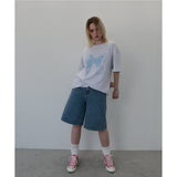 リボンロゴTシャツ - LIGHT GRAY