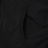 KIRSH PLAIN INCISION WOVEN WINDBREAKER - BLACK 
