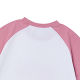 25SS SPACE RABBIT RAGLAN CROP SHORT SLEEVE T-SHIRT LIGHT PINK