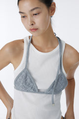 CUBIC SWEAT BIKINI TOP (GRAY)