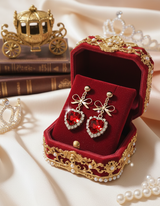 Red Heart and Ribbon Earring (Momoland Nayun Earring)
