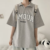 ムレオハーフジップショートスリーブTシャツ(3 colors) H&L