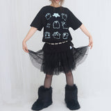 [FANCY X DUSTY] DUSTY DOODLE TEE (BLACK) F25NM1001