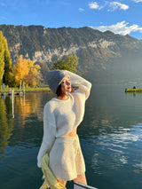 Light and crop thick knit/4colors