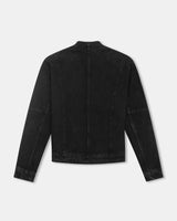 FNOS l SI BON BIKER DENIM JACKET - BLACK