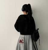 Muit Side Pintuck Back Pocket Number Patch Training Wide Pants