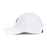 3D Monogram logo over fit ball cap WHITE