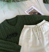 genie 366 straight cotton banding wide pants