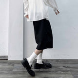 Side-Studded Pleated Baggy Shorts