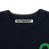 ハートロックドットクロップTシャツ (ネイビー)