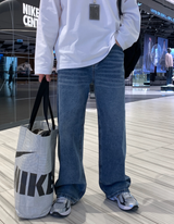 Lebey Daily Back Banding Wide Denim Pants