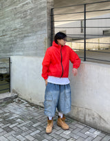 Big Cargo Wide Denim Shorts