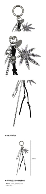 Maple Leaf Tassel Keychain