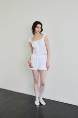  CUDDLY BALLOON SKIRT PANTS / WHITE