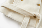 Classic Double-Breasted Belted Coat