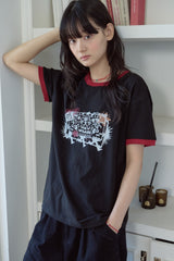 26SS★ スタンプクラブリンガー半袖Tシャツ