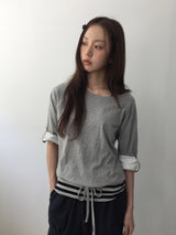 Bta ロールアップ 3/4 スリーブTシャツ(2color)
