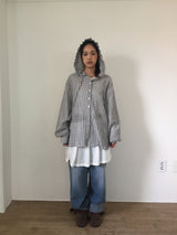 Cool Frill Hoodie Check Shirt (2color)