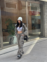 [UNISEX] Vintage Washing Cargo Wide Pants