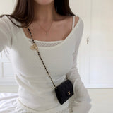 [MADE] Ray, U-neck rib long sleeve T-shirt