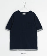 [unisex] モンゾレイヤードポケットボクシー半袖Tシャツ