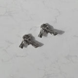 ビンテージノットピアス-銀
