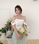 soy low chiffon tiered midi sk