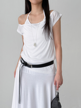 orbit off halter dress set (4color)