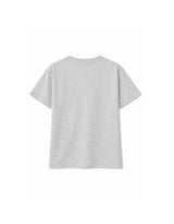 Rosalie Lace Ribbon Print Short Sleeve T-Shirt Gray