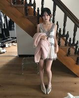 [ limited quantity / ♡made♡ ] enthea antique satin & lace short ops
