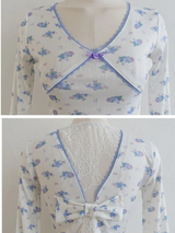 MINIT FLOWER RIBBON TOP