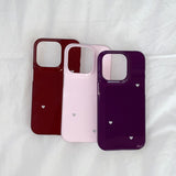 [MADE] STARRY HEART PHONE CASE BURGUNDY (glossy hard)