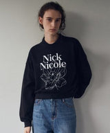 NICOLE ナルシサスフラワークロップスウェットシャツ