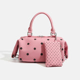 Dot Pattern Mini Boston Tote Crossbody Bag