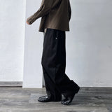 Structured Pleated Wide Pants