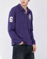 (UNISEX) Horse PK Collar Long Sleeve