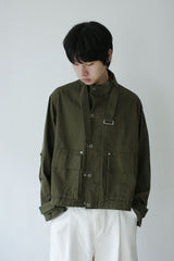 buckle neck field jacket