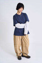 ワッフルダメージレイヤード長袖Tシャツ