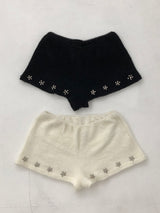 Fuzzy Snow Stud Mini Shorts
