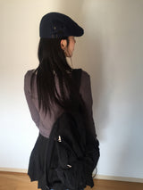 Shirring V-neck cardigan (4 colors)