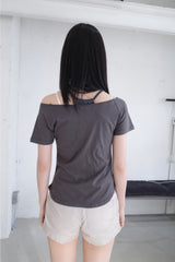 コイハートオフショルダーTシャツ（3color）