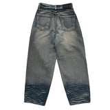 Bottom wave denim pants