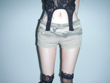 alone eyelet camo shorts