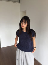キコキャップスリーブハーフニット(2color)