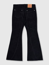 Curved Cargo Flare Pants (Black)