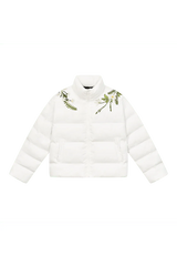 Floral Embroidered Loose Padded Jacket