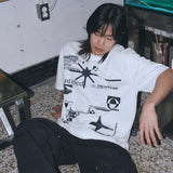 Untitled Gihahak Logo Pigment Wash Short Sleeve Off White